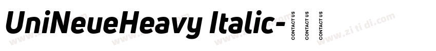 UniNeueHeavy Italic字体转换